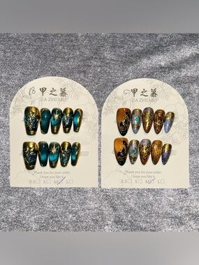 Hand Painted Jia Zhi Mu Nails